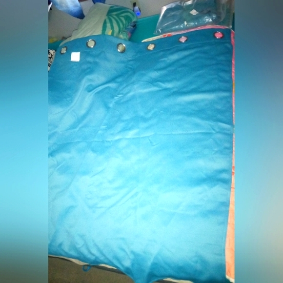 2 Set Teal/Light Blue Room Darkening Window Curtains 42 in. W x 50 in. L - Picture 2 of 3